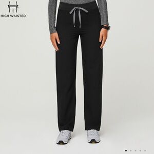 High Waisted Livingston Basic Scrub Pants™ Black Medium FIGS